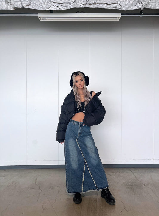 フェイクスリットデニムスカート DPB10056