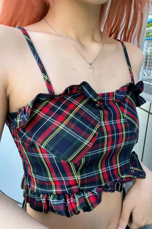 チェック柄キャミソール DPA31008