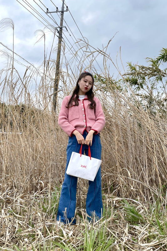 ピンクニットカーディガン DPA46011