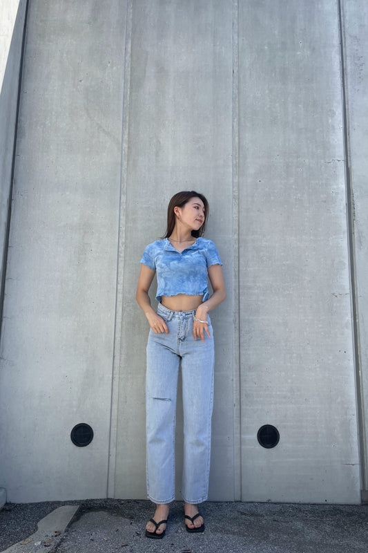 ブルーダイダイ柄Tシャツ DPA30035