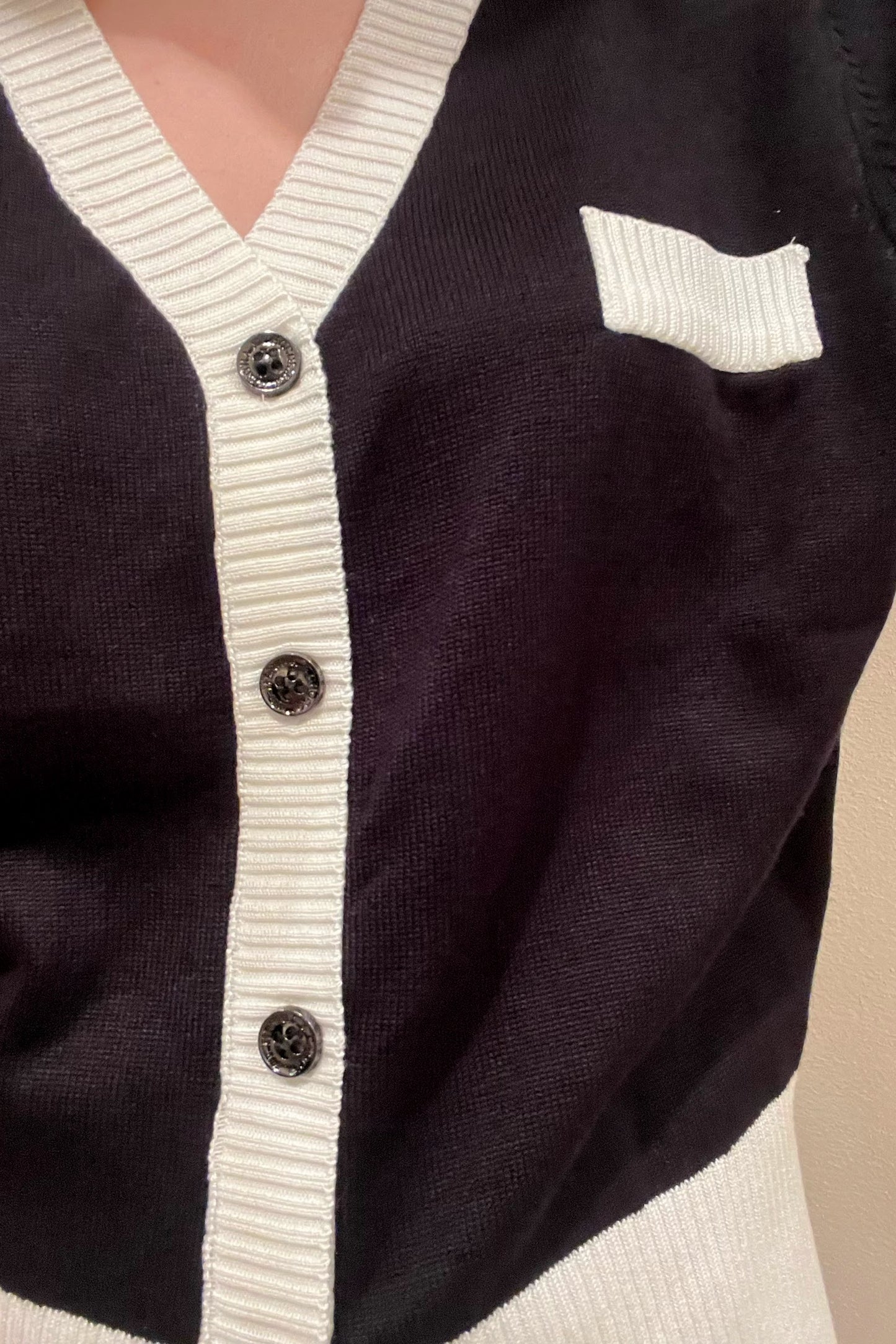 バイカラーVネックカーディガン CPA03006