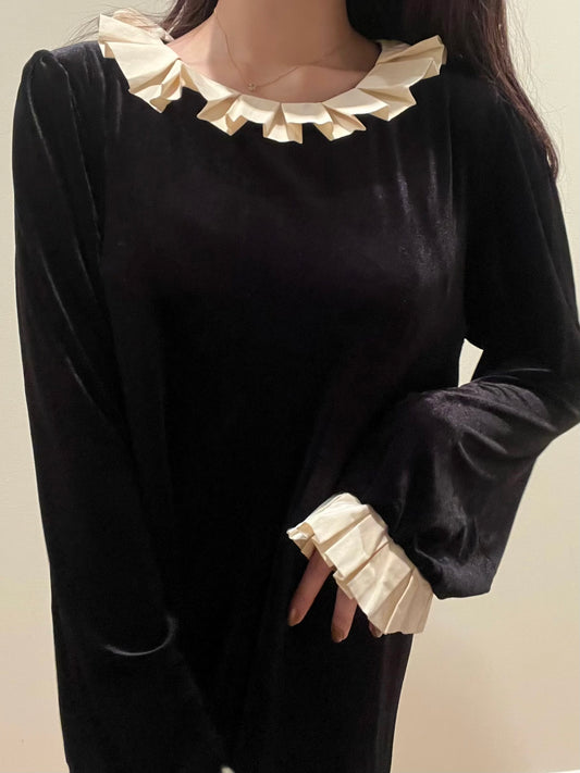 バイカラーベロアワンピース CPA03004