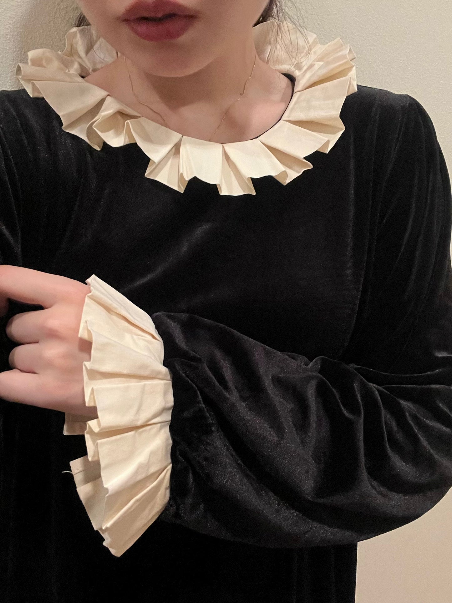 バイカラーベロアワンピース CPA03004