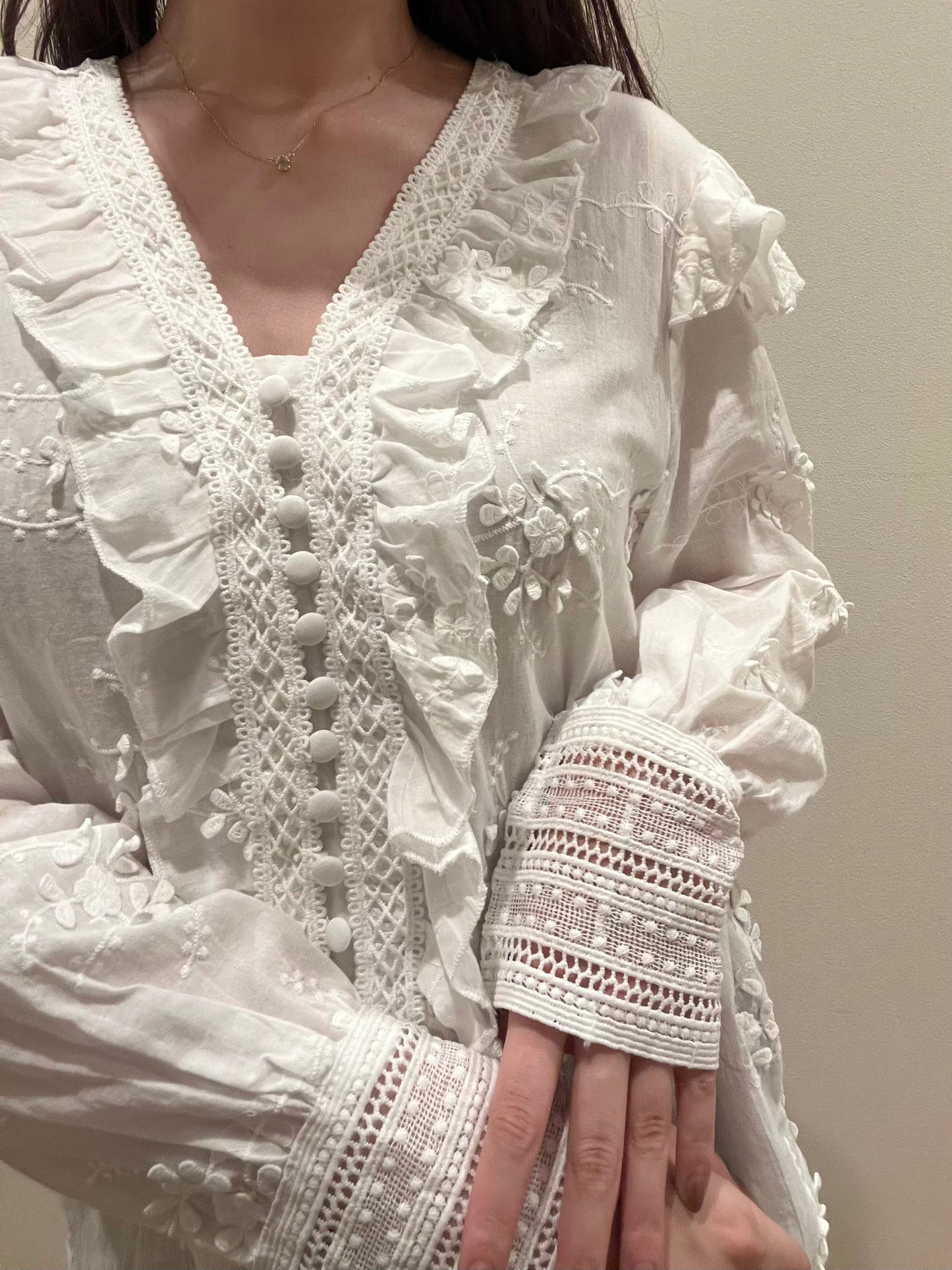 フラワーレースブラウス CPA03014