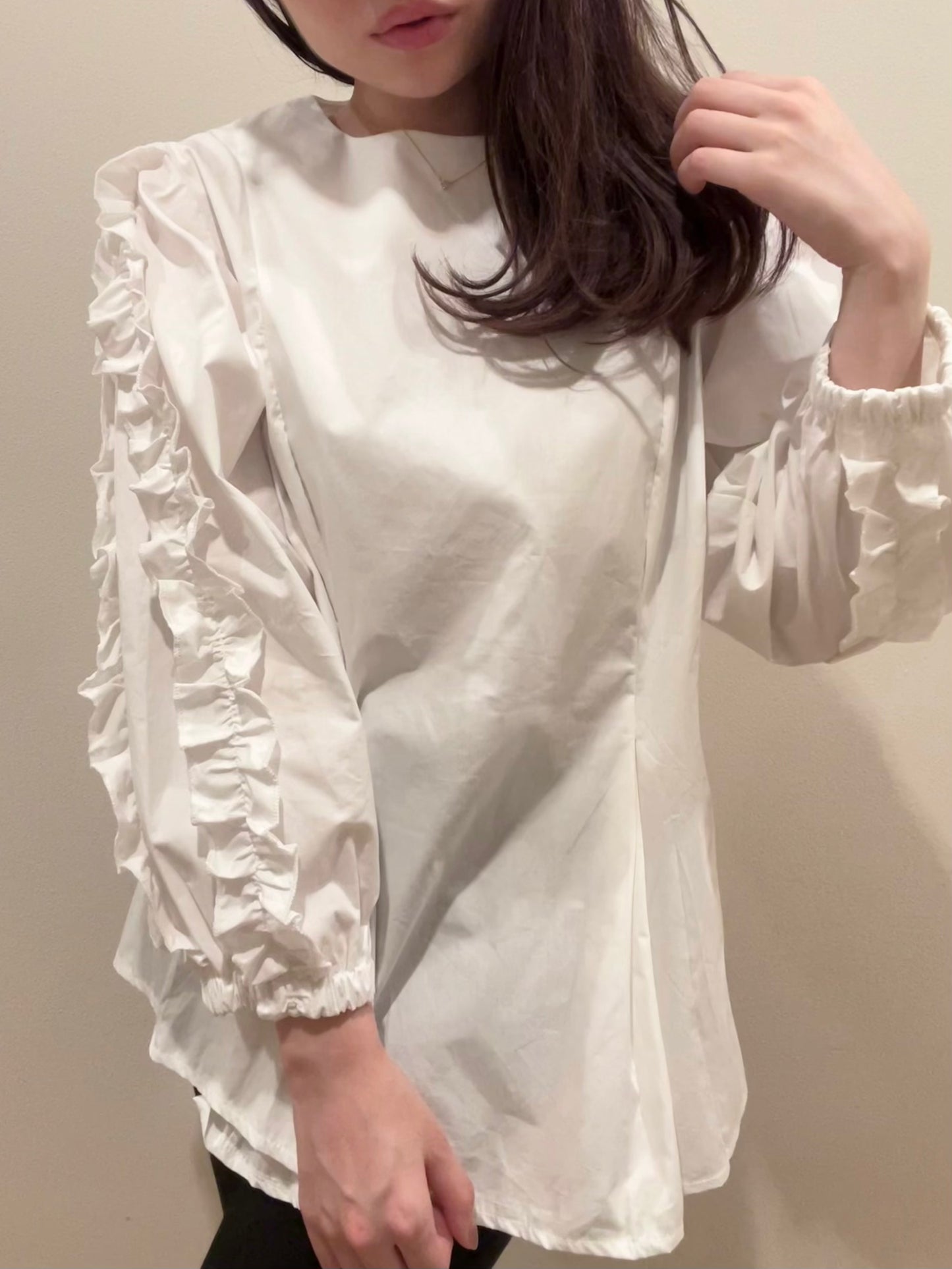 ペプラムフリルブラウス CPA03008