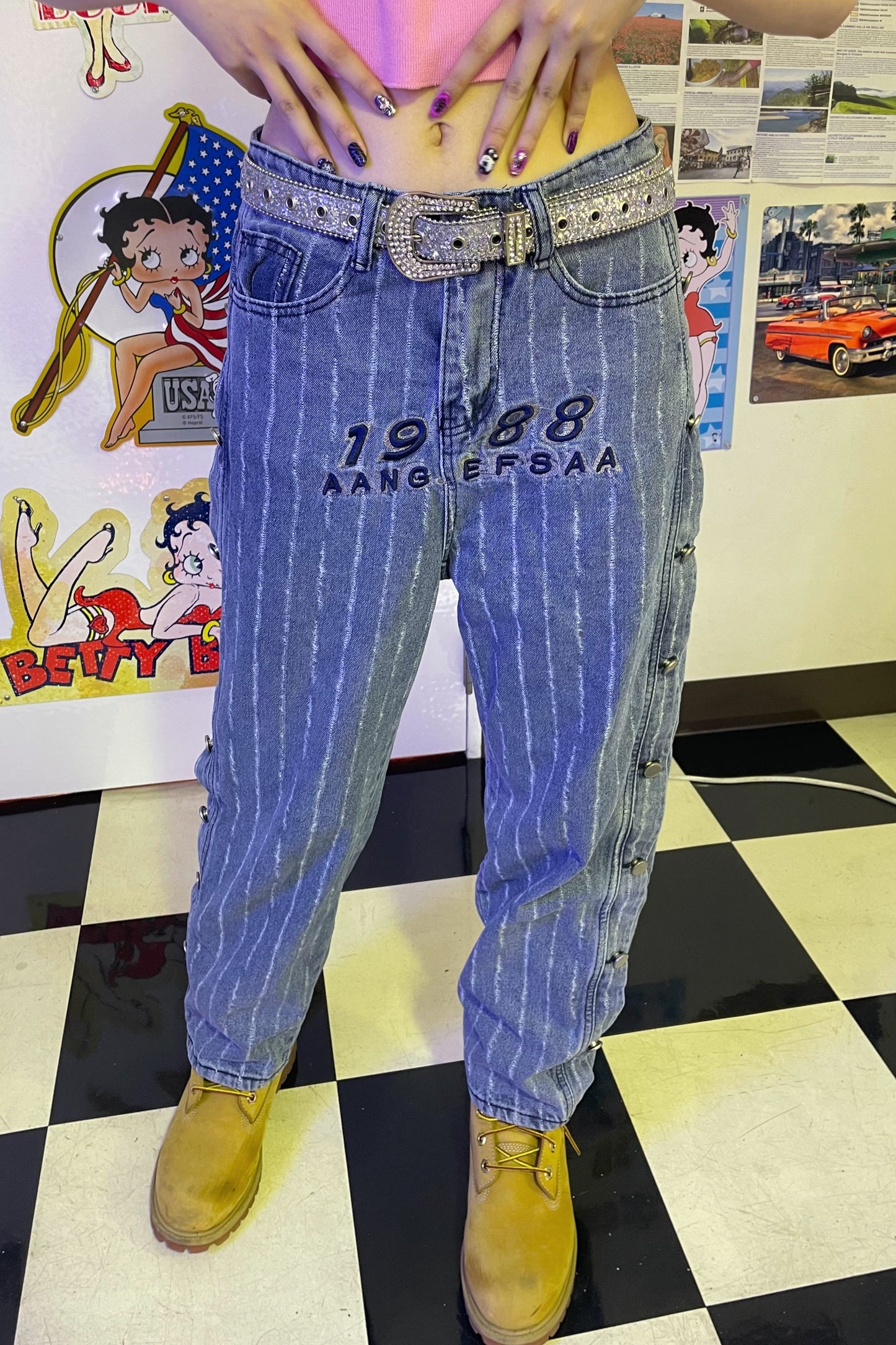 1988サイドボタンデニムパンツ DPA72007