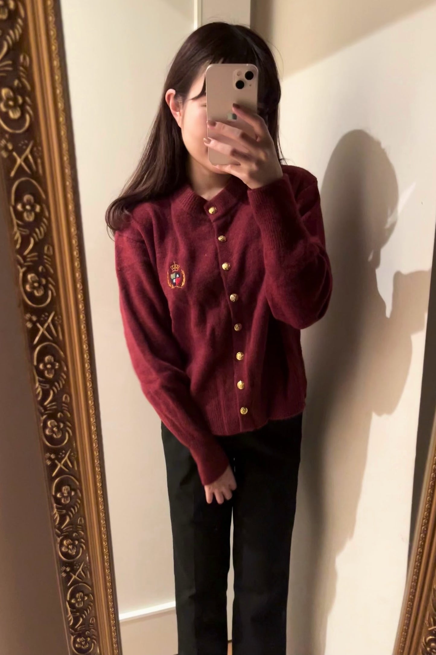 ゴールドボタンニットカーディガン CPA03010