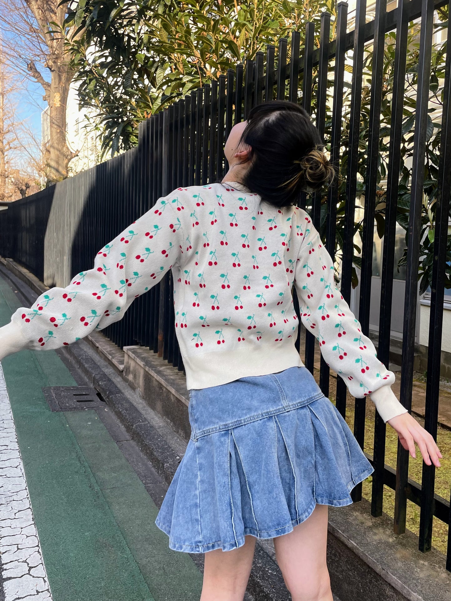 ライトブルーデニムスカート DPA43169