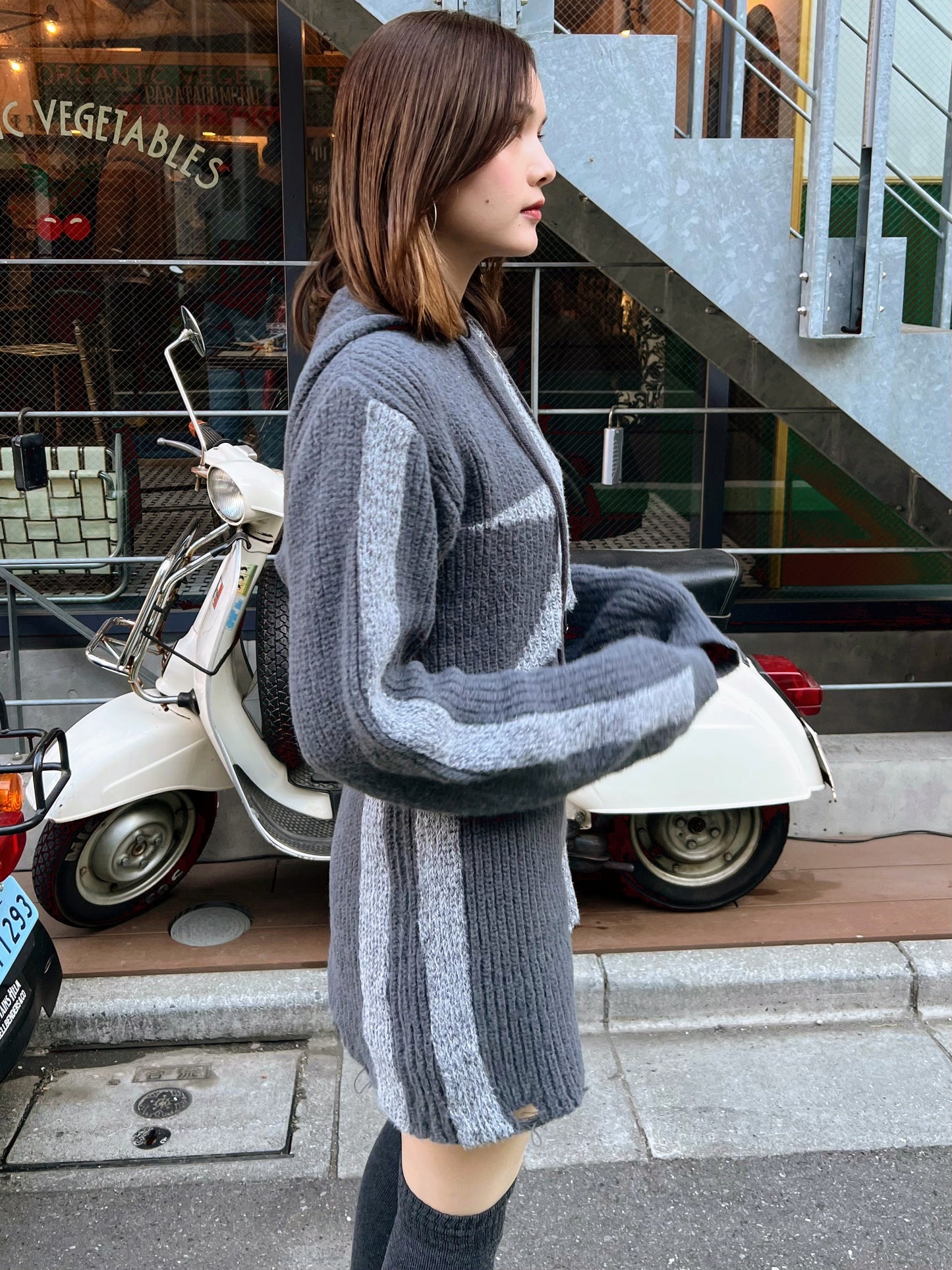 ジップニットパーカー DPB25018