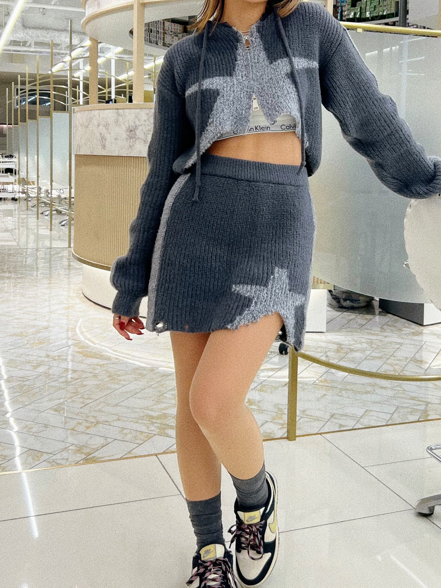 ジップニットパーカー DPB25018