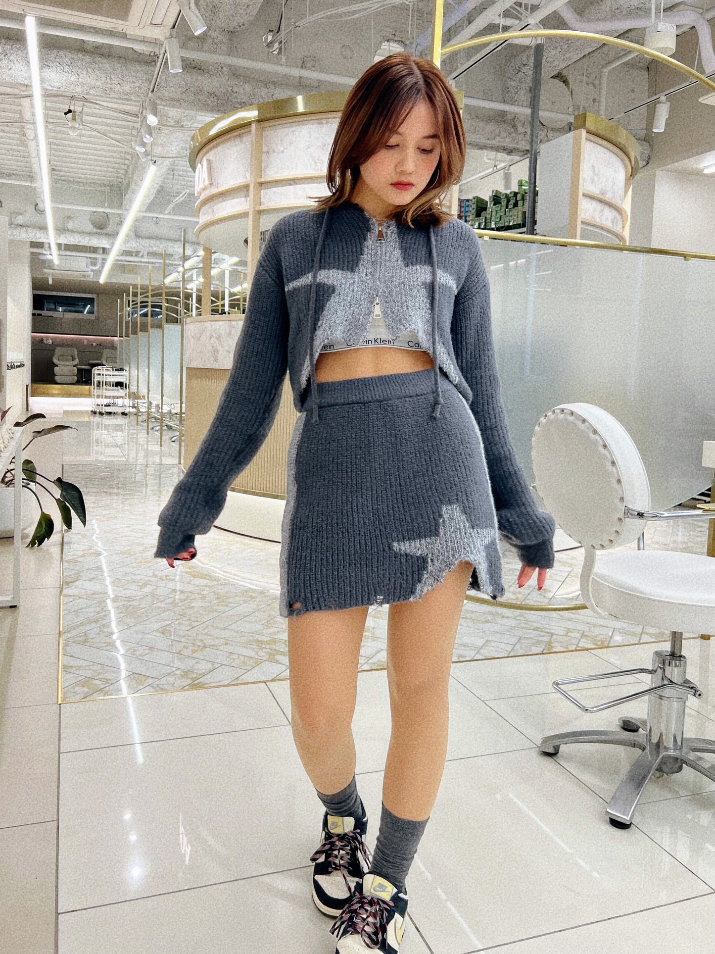 ジップニットパーカー DPB25018