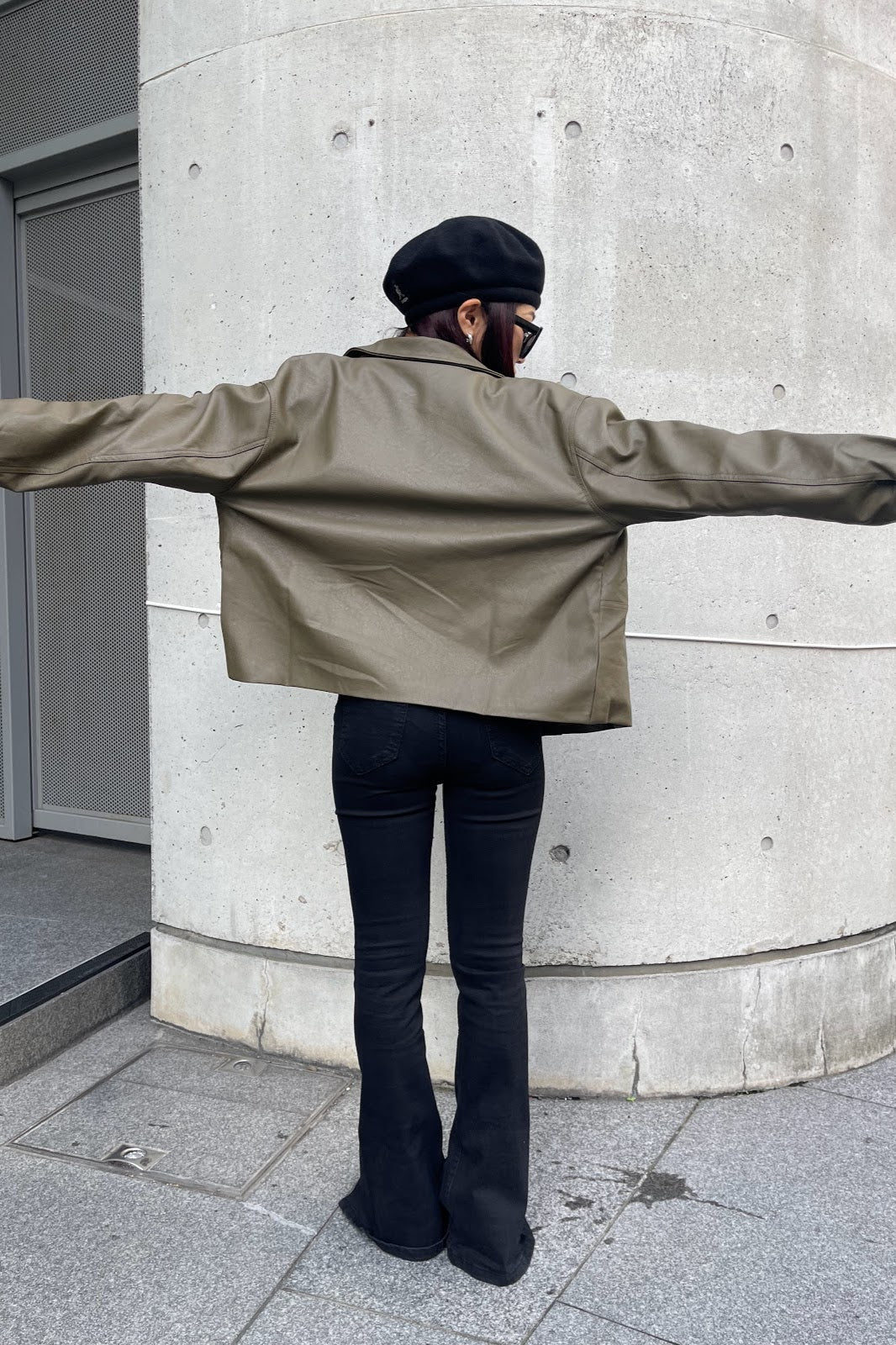 カーキレザージャケット DPA13026