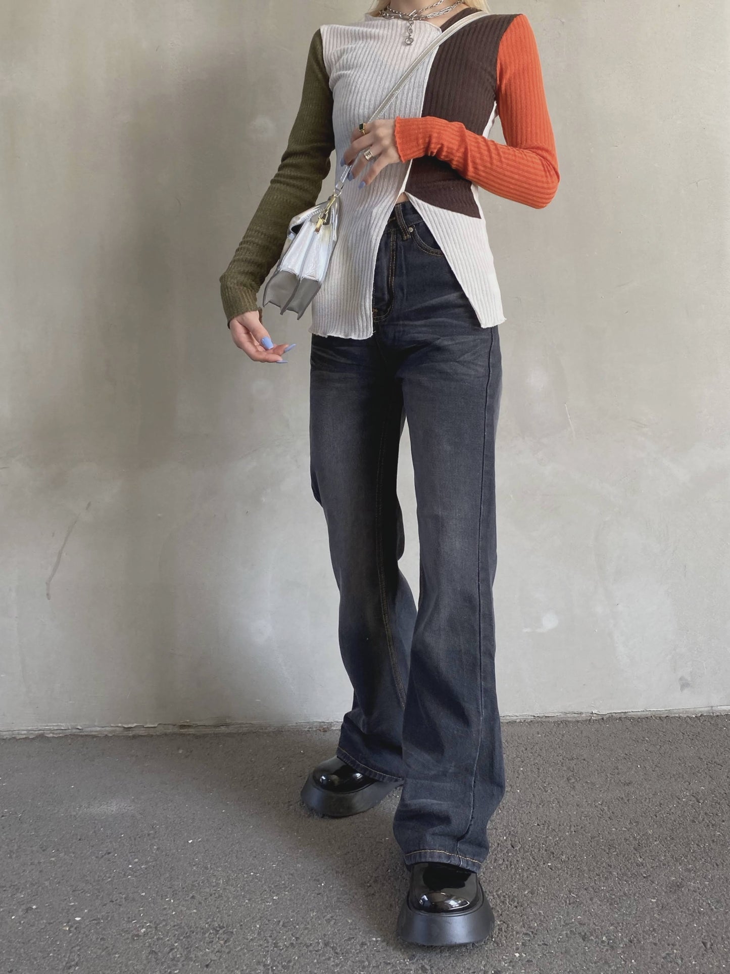 ビンテージライクウォッシュデニムパンツ DPB26110