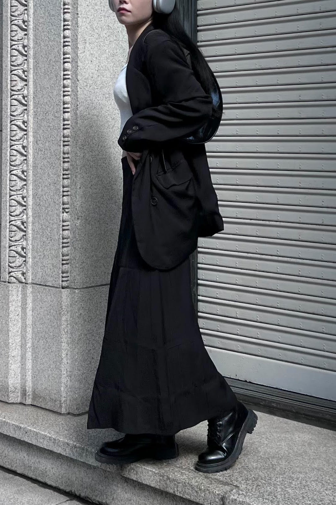 ブラックウィンタープリーツスカート DPB43019