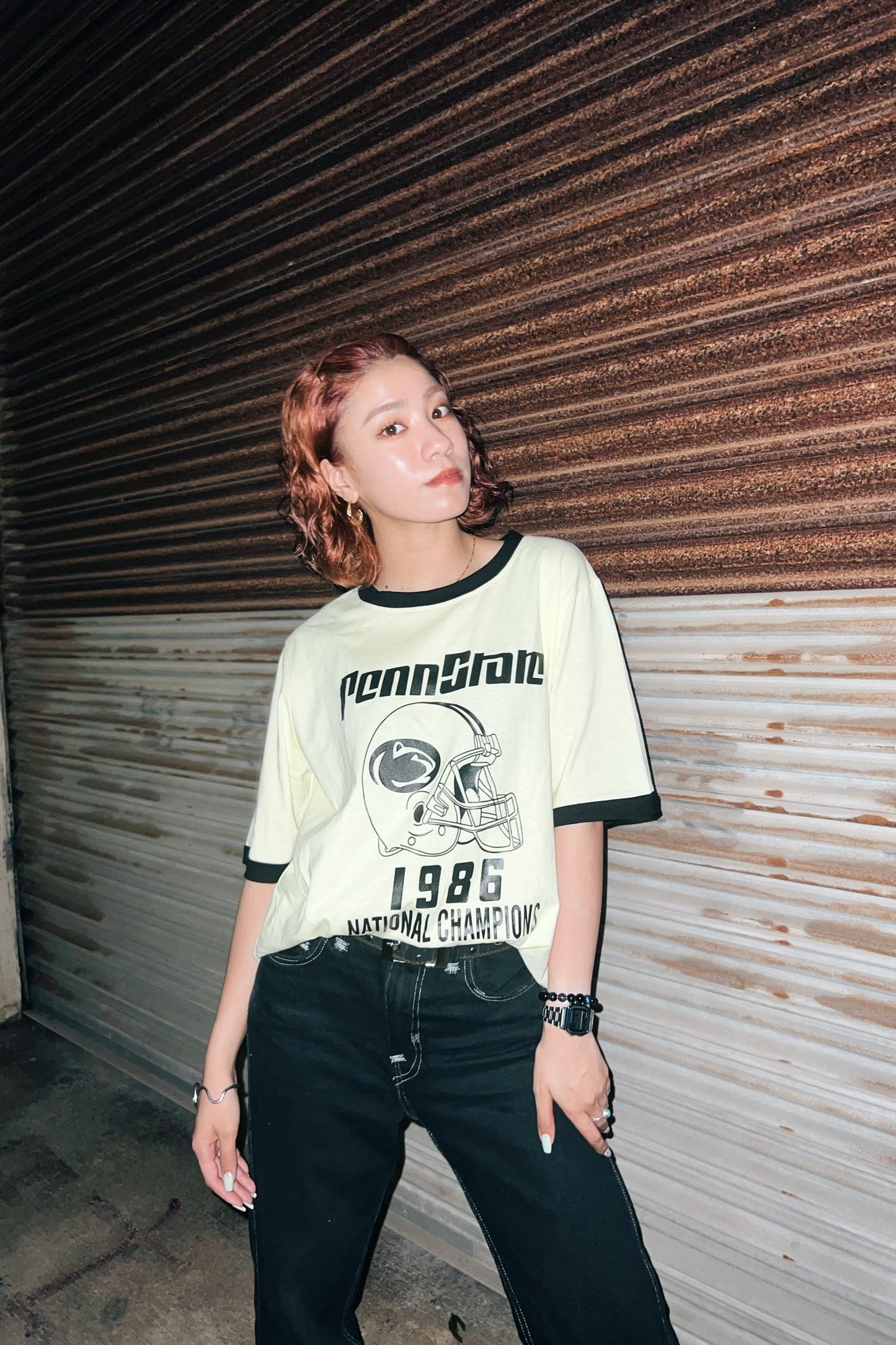 プリントデザインリンガーTシャツ DPA39007