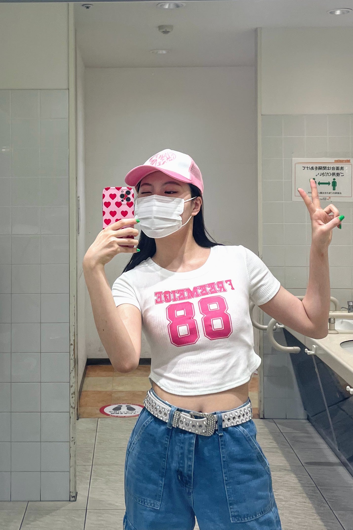 ピンクナンバーTシャツ DPA46057