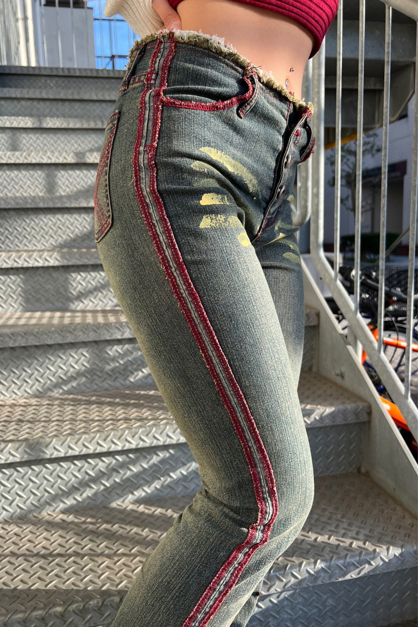 アメリカンローライズフレアパンツ DPA44014