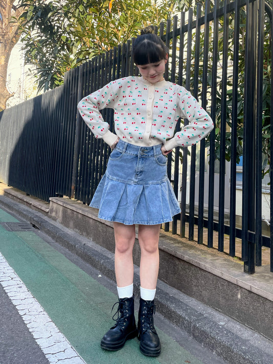 ライトブルーデニムスカート DPA43169