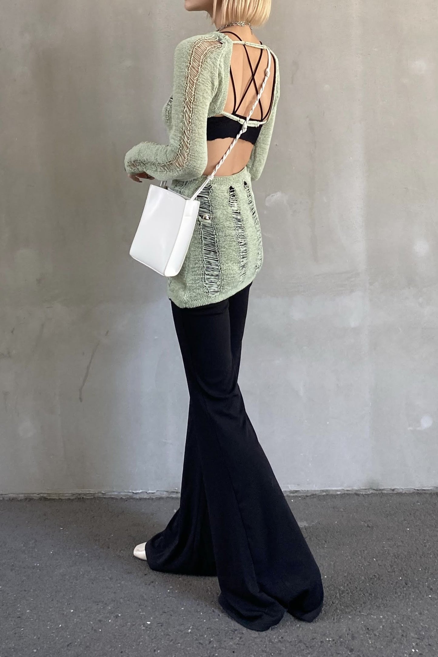 ユニークデザインニットトップス DPB26013