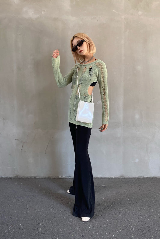 ユニークデザインニットトップス DPB26013