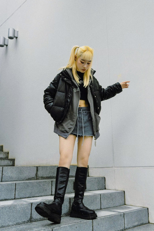 レザーショートダウンジャケット DPA80073