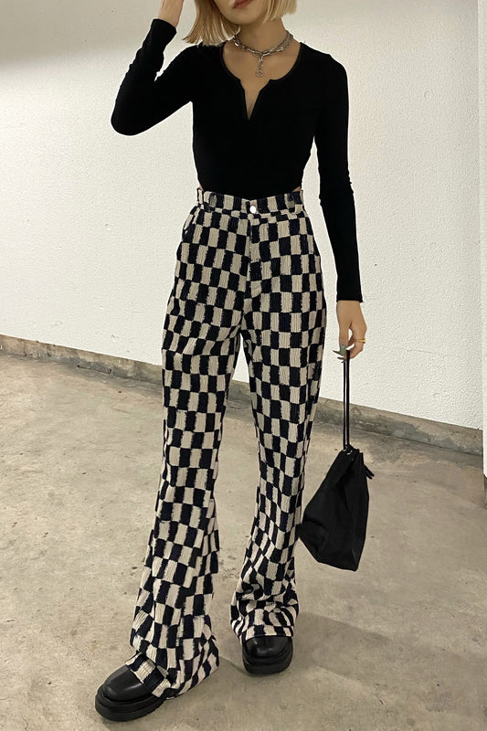 ハイウエストチェッカーパンツ DPB26024