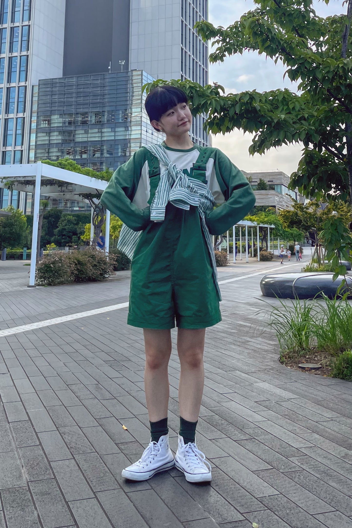 グリーンストライプシャツ DPA43078