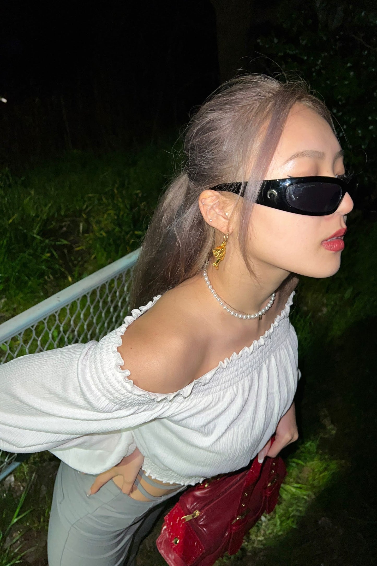 クロスデザインフレアパンツ DPA44002