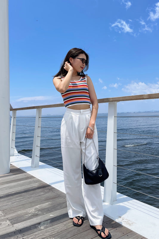 ストレートタックパンツ DPA30055