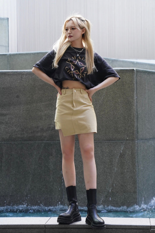 ハイウエストイレギュラーバックスカート DPA74017