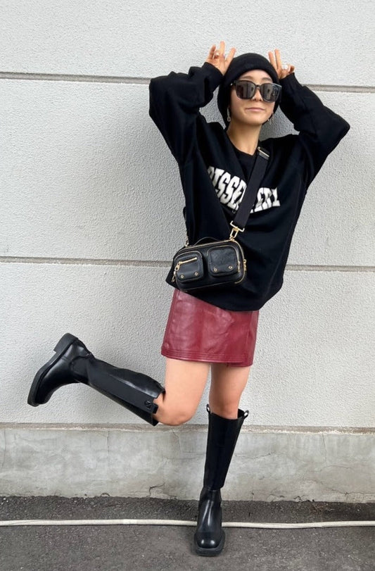 レッドレザースカート DPA03130