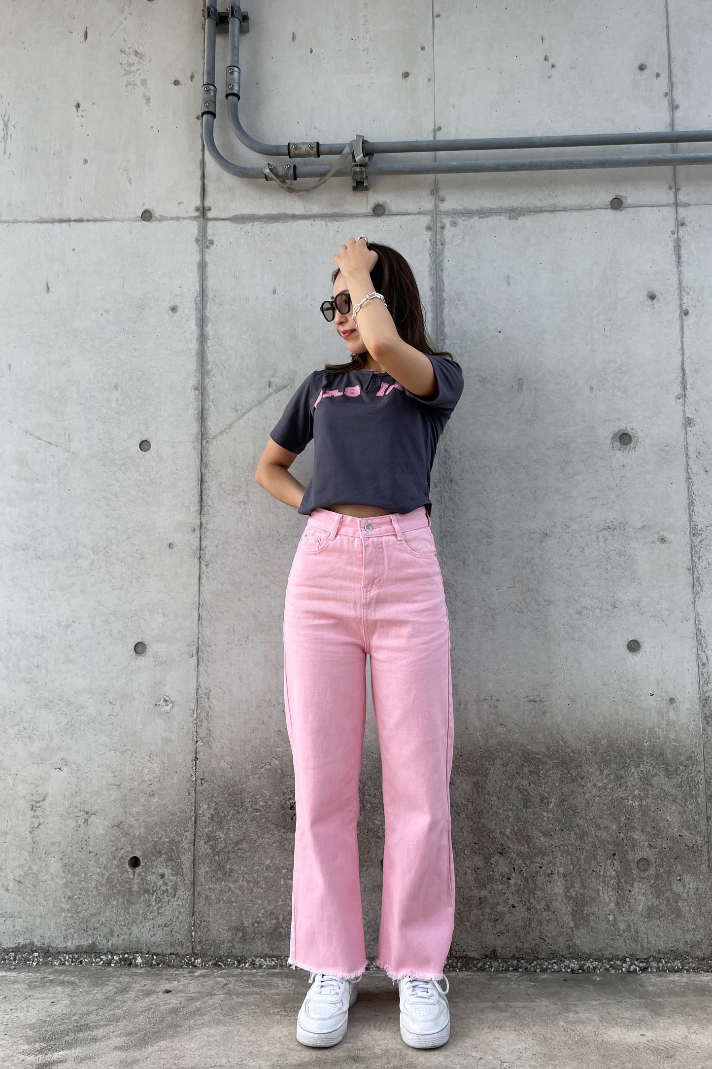 ストレートピンクデニムパンツ DPA30046