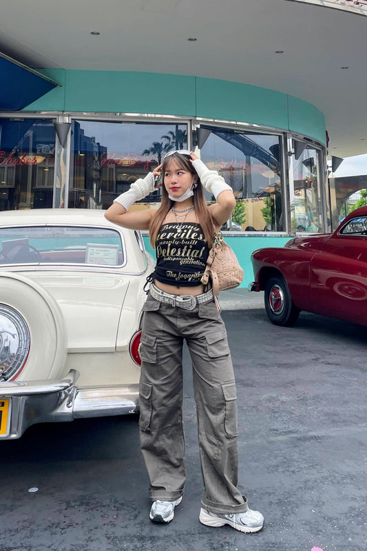 カーキワイドパンツ DPA34054