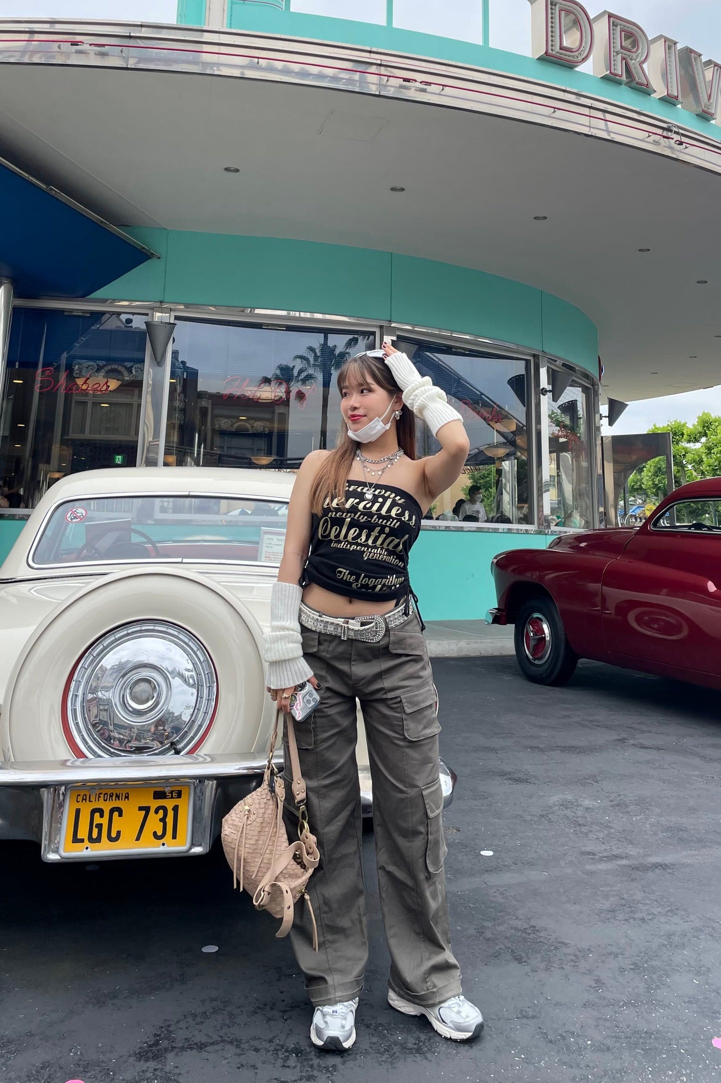 カーキワイドパンツ DPA34054