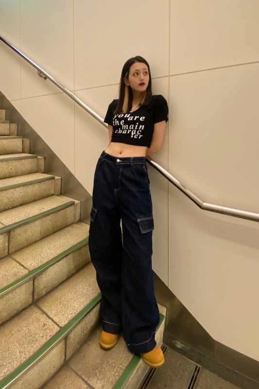 フォントロゴクロップドTシャツ DPB02030