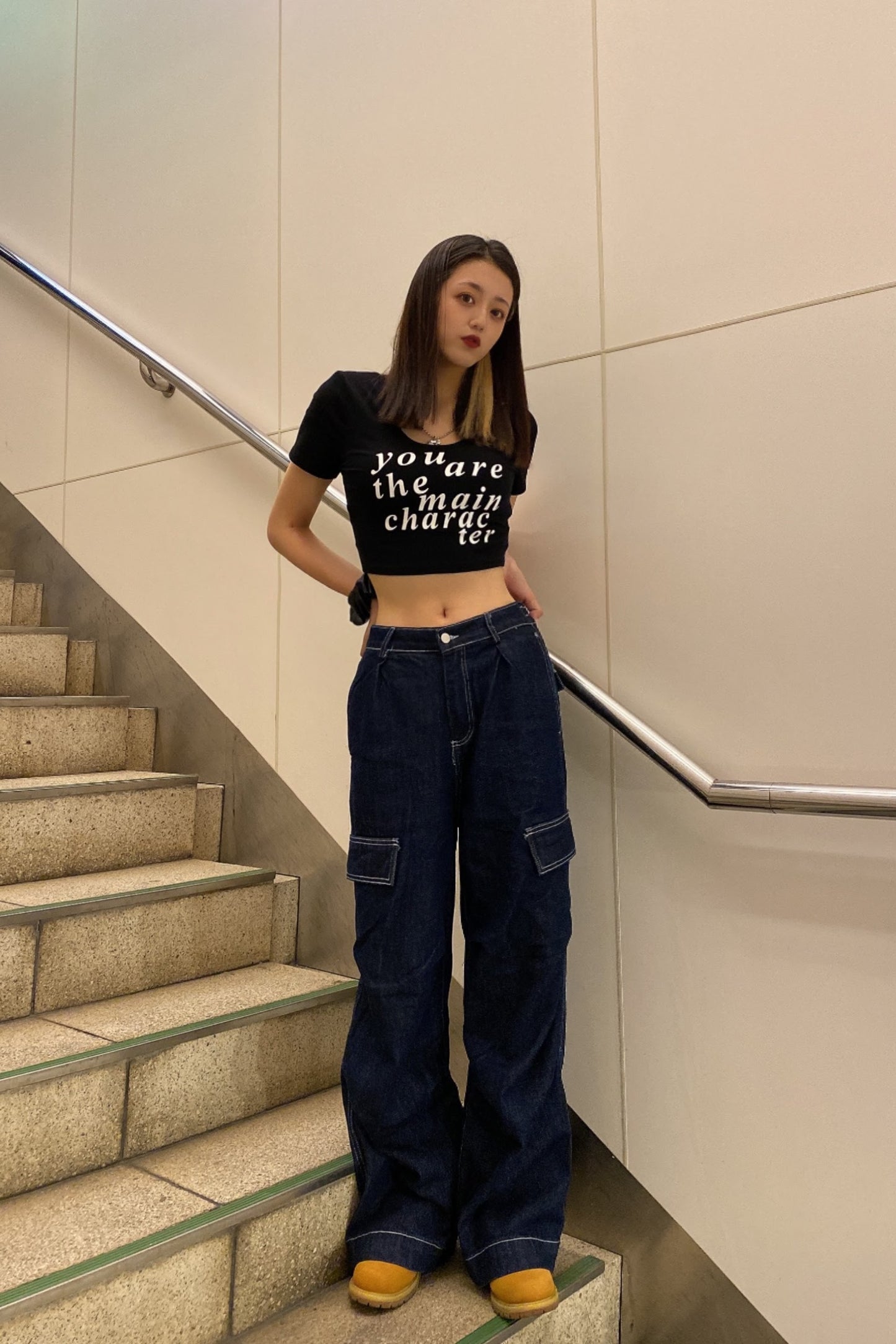 フォントロゴクロップドTシャツ DPB02030