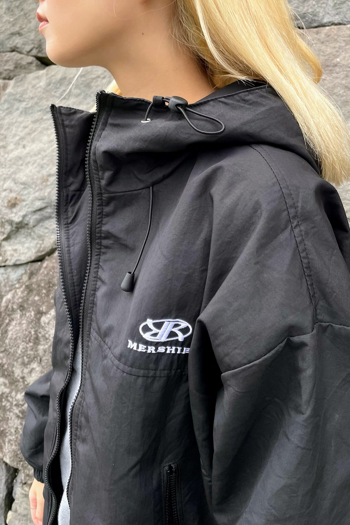 ブラックウィンドブレーカー DPA17165