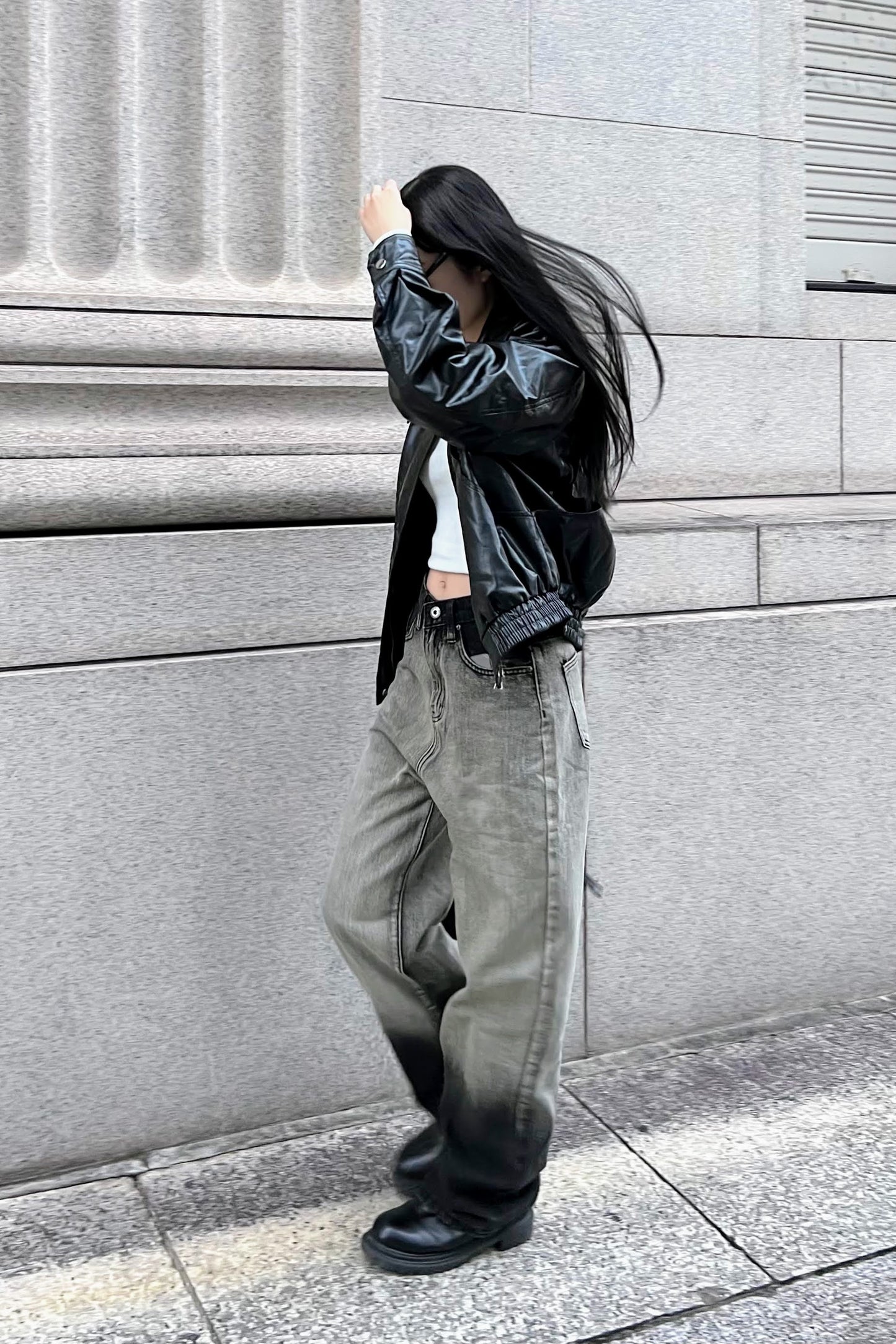 ハイウエストダークジーンズ DPB43017