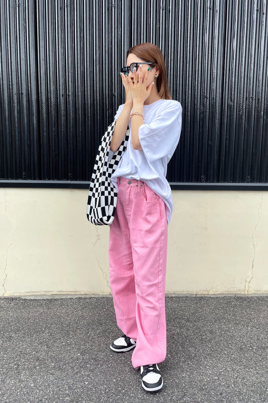 ハイウエストピンクデニム DPA61047