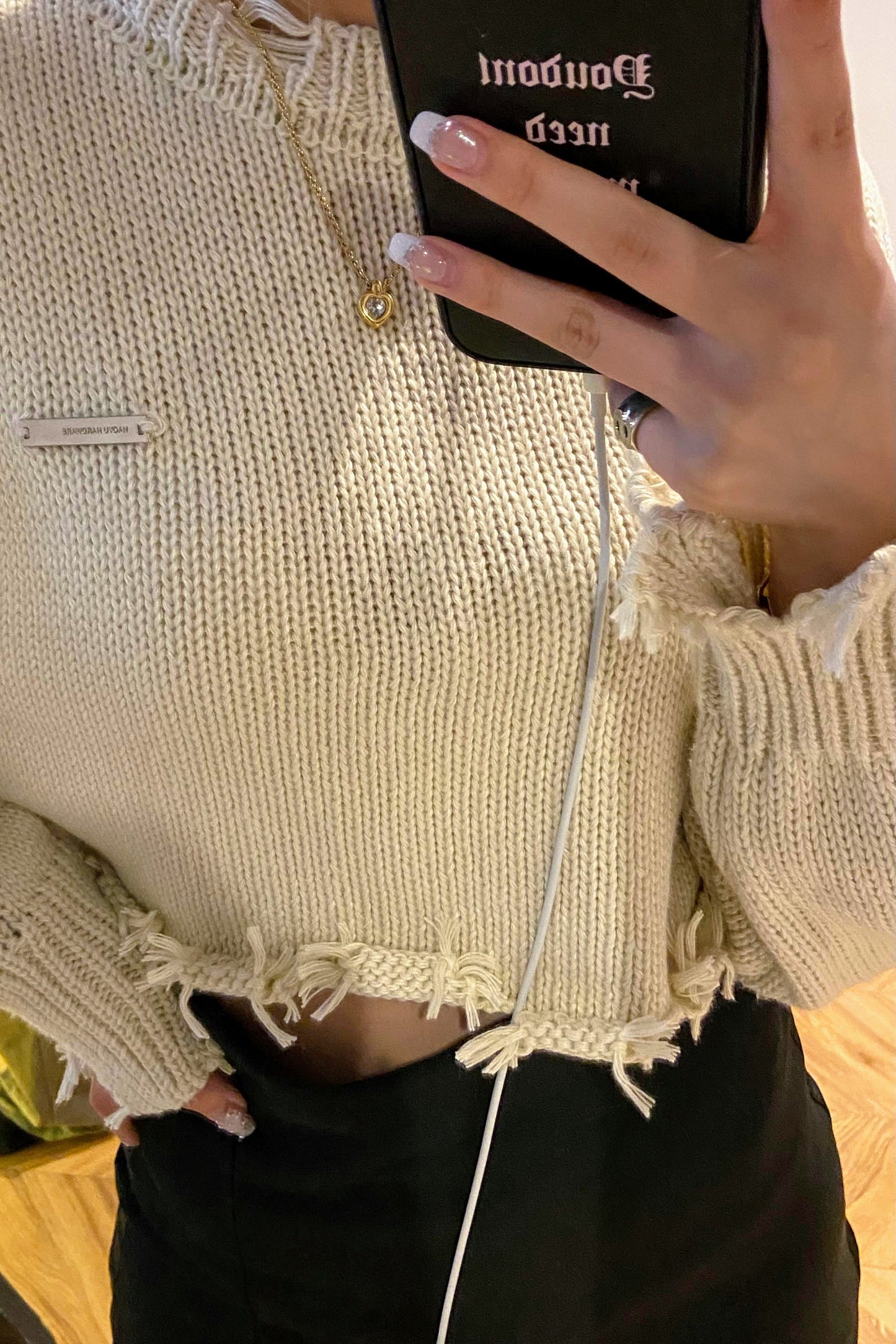 ホワイトダメージセーター DPB08031