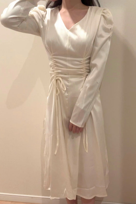 パフスリーブギャザーワンピース CPA03030