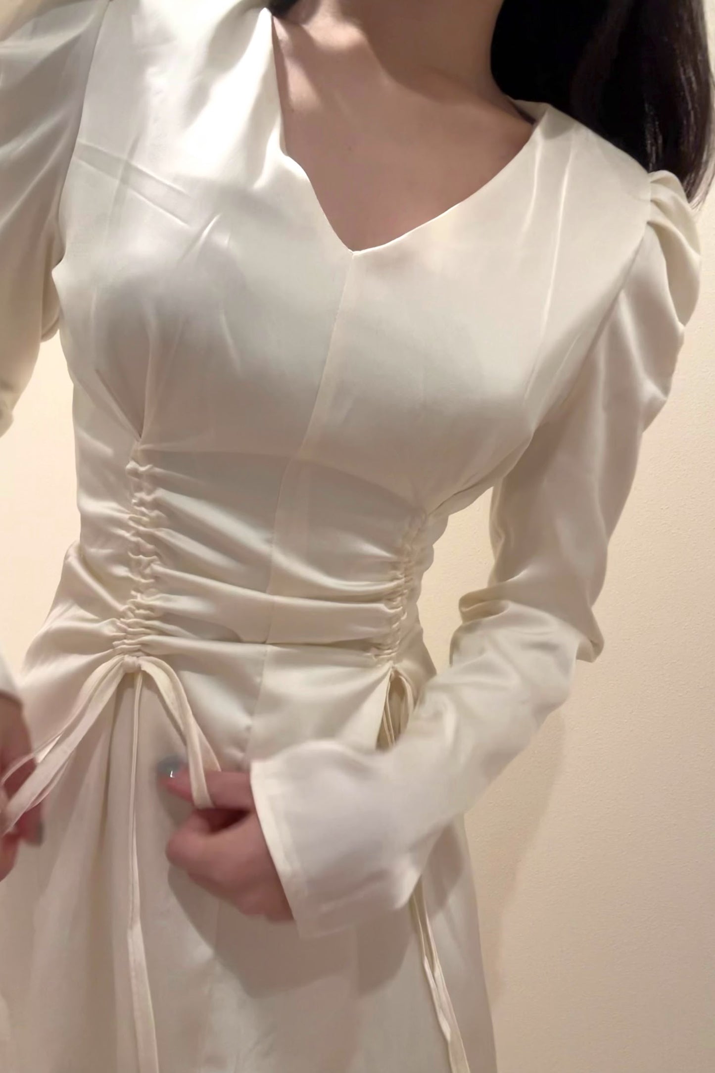 パフスリーブギャザーワンピース CPA03030