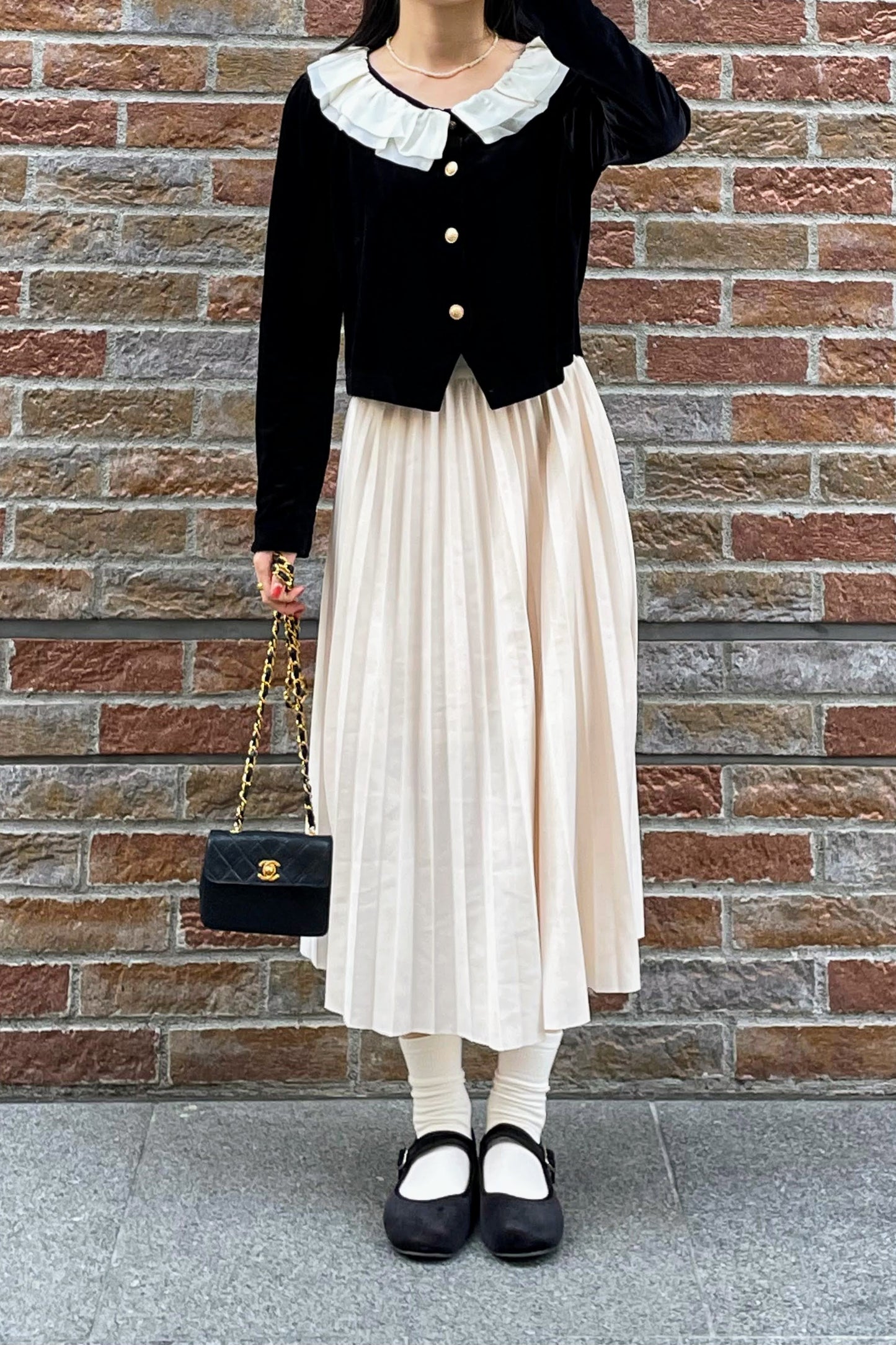 フリルカラーベロアトップス CPA20011