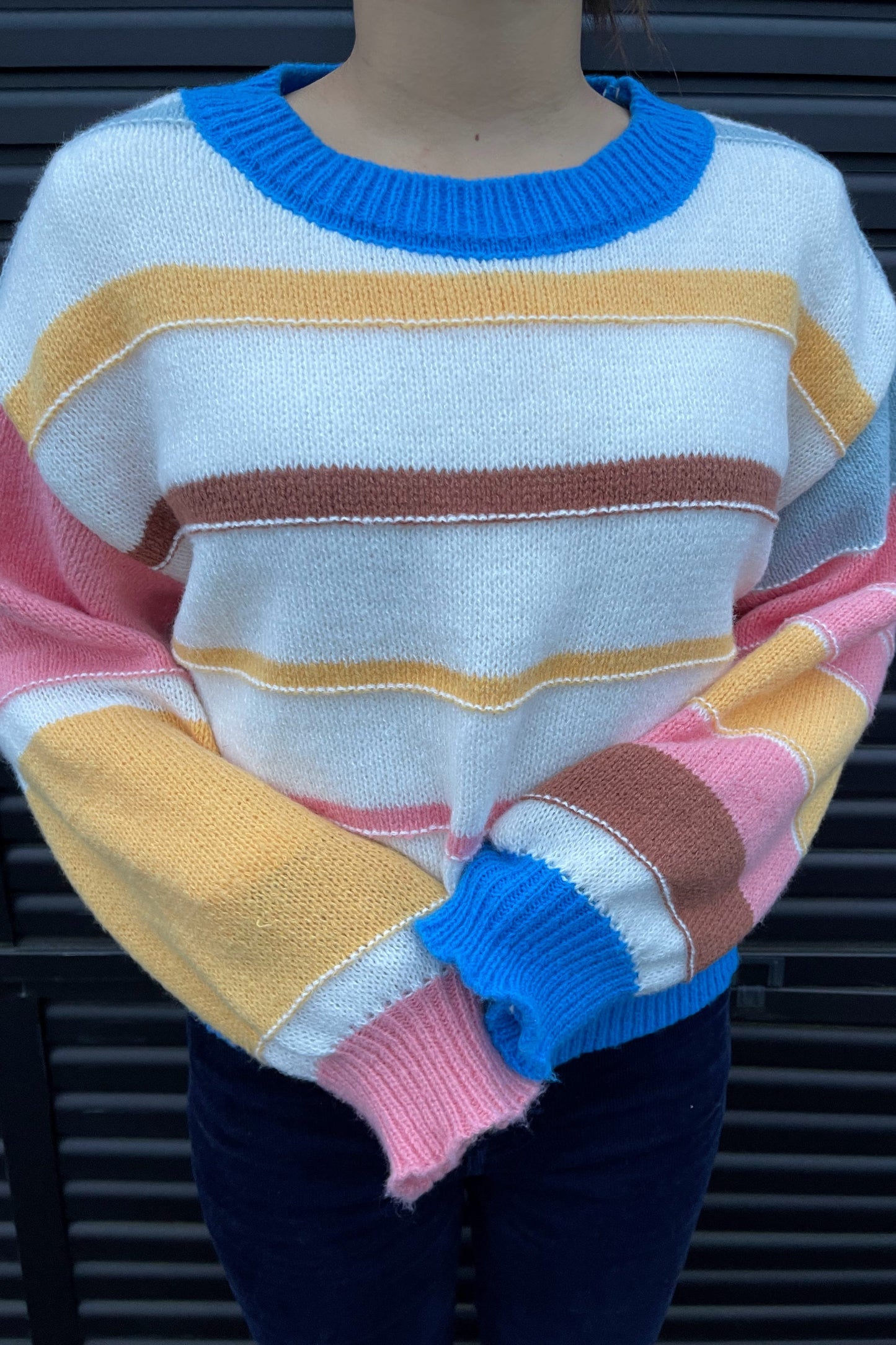 マルチカラーデザインニット DPA13058