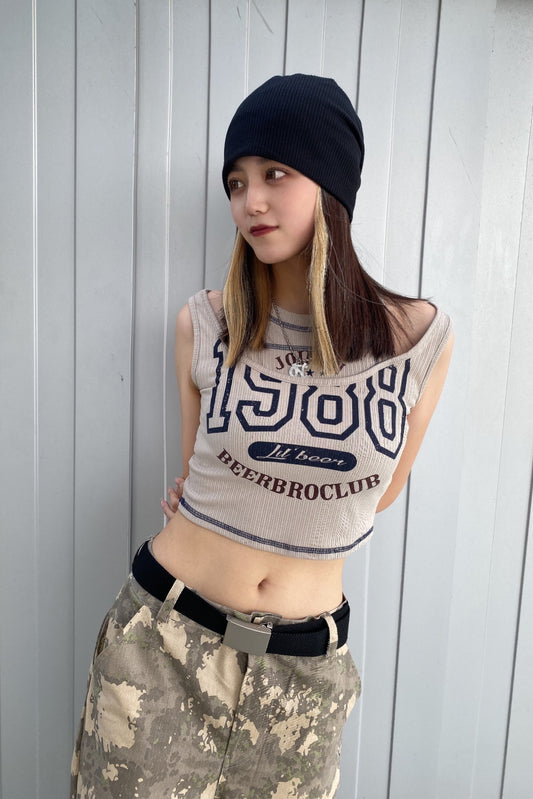 ブラックワッフルビーニー DPB02033