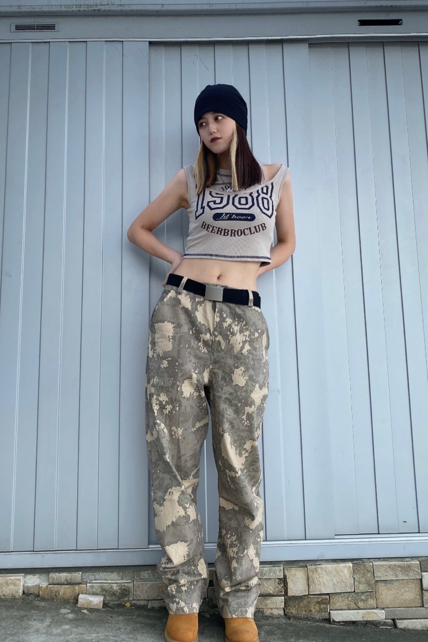 タイダイ柄ストレートデニムパンツ DPB02029