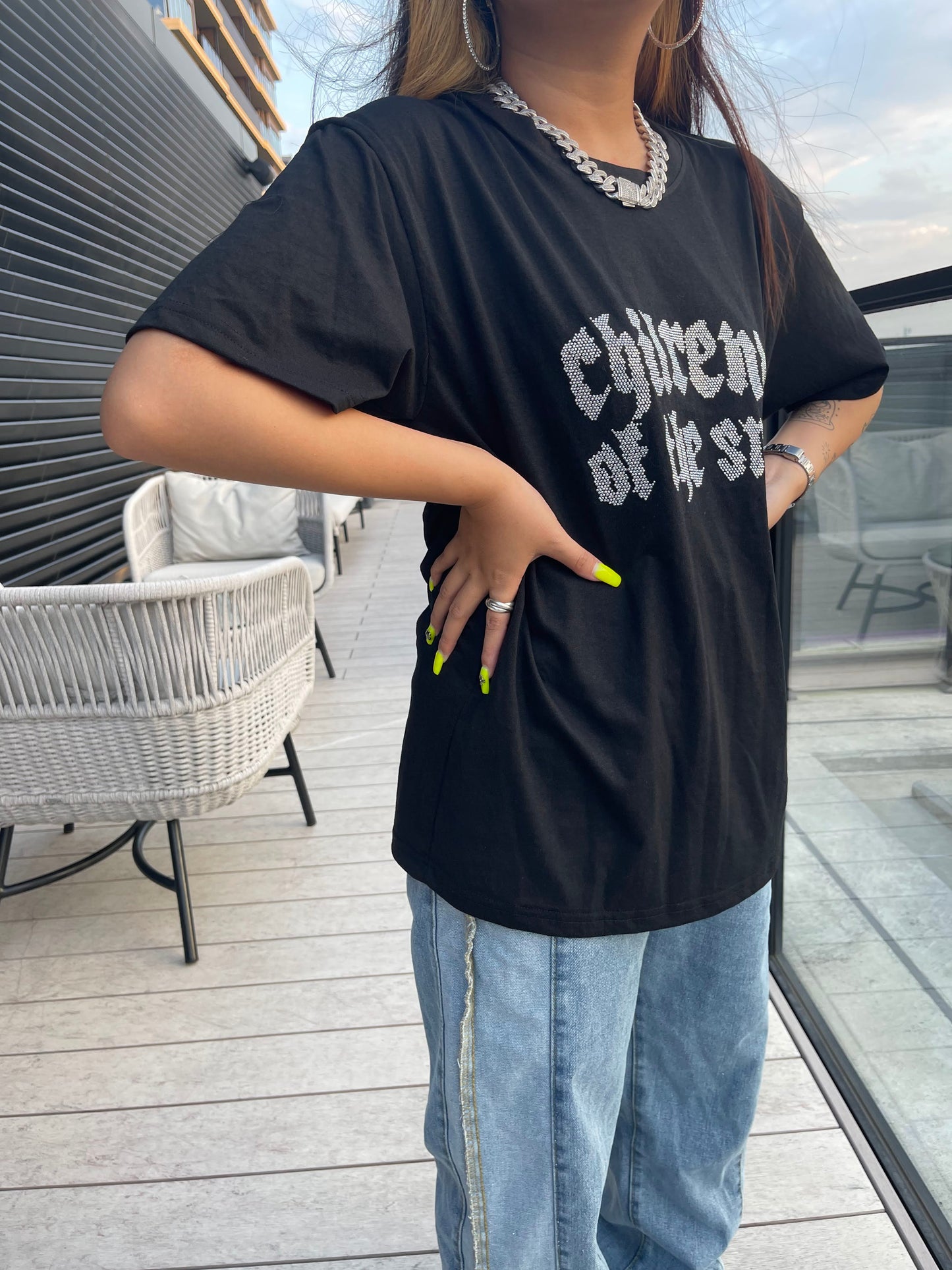 ストーングリッターTシャツ DPA81006
