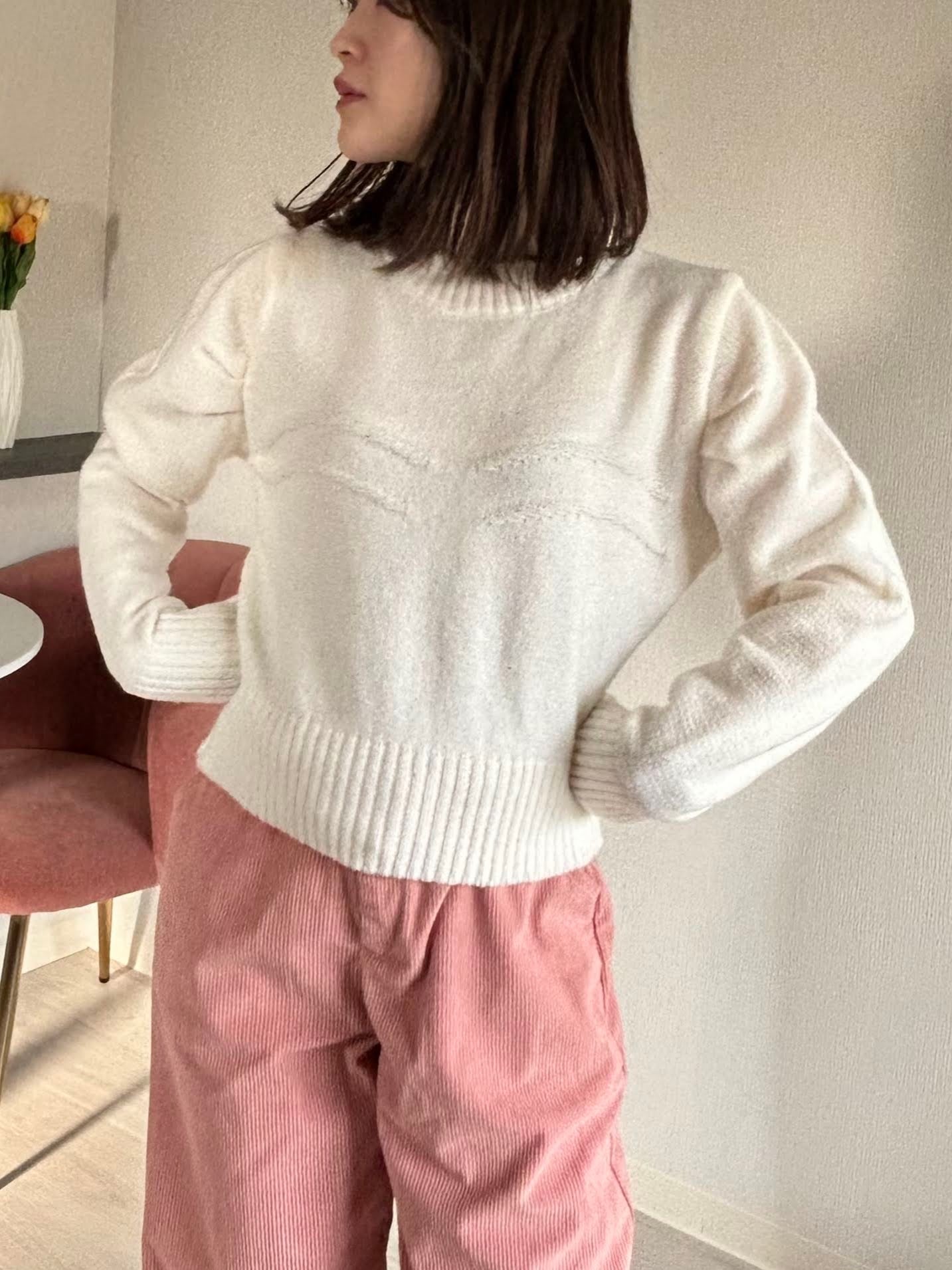 ショートリブデザインニット CPA22050