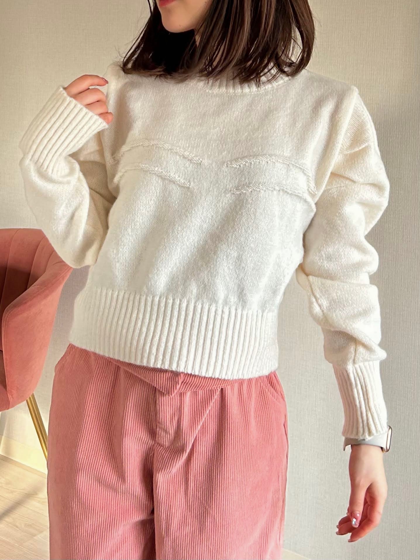 ショートリブデザインニット CPA22050