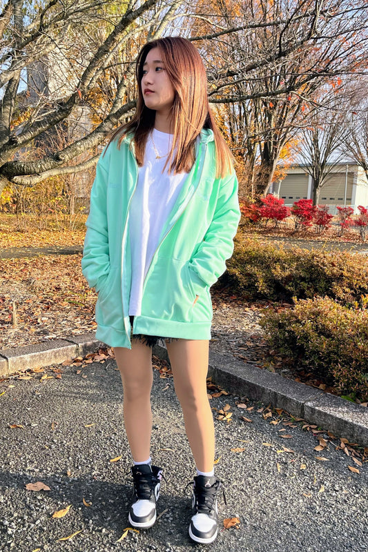 mintGreenジップパーカー DPB42006